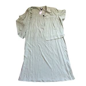 Studio 1940 Blouse Dress Set Soft Green Sz 30/32 Plus